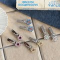 Sweet Colorful Rhinestone Flower Metal Hair Clip 6W6HCP1248