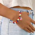 Gold Plated Irregular Beaded Chain Bracelets Set 8ZA6JBR135T