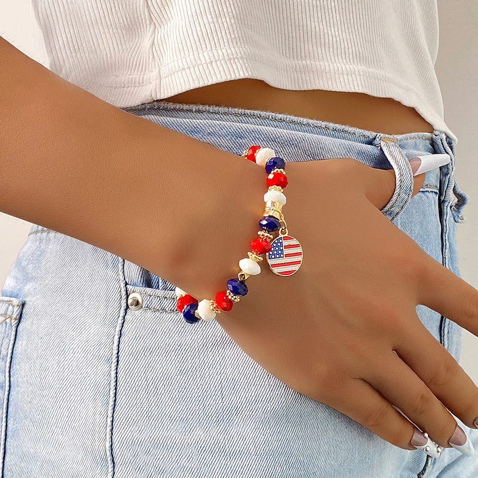 Gold Plated Irregular Beaded Chain Bracelets Set 8ZA6JBR135T
