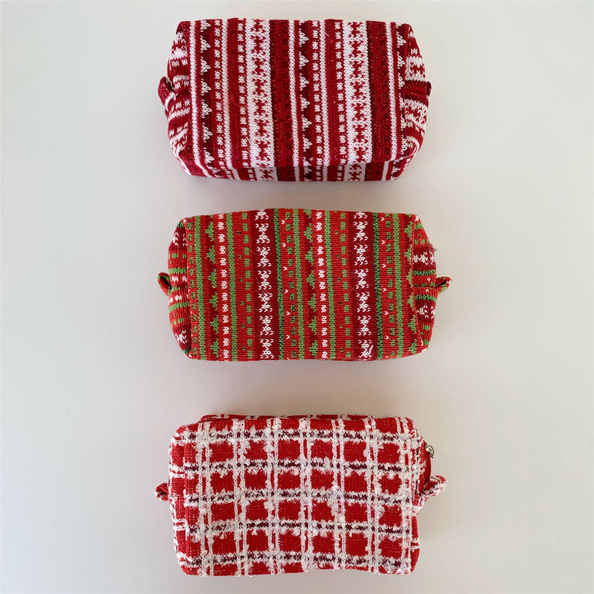 Trendy Christmas Snowflake Knitted Cosmetic Bag 6W10BOB1344