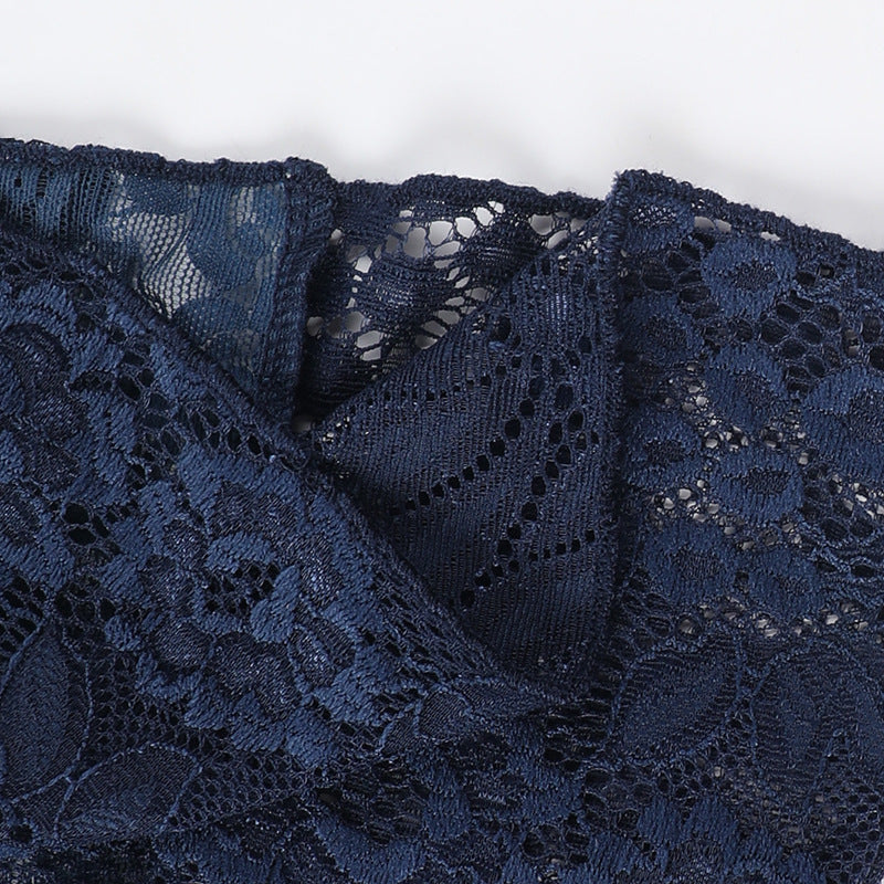 Sexy Lace Long Sleeve Blouse - DippedShop Wholesale - #6835