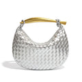 Fashion Solid Color Woven Crescent Handbag 6W10BBG2423