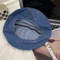 Fashion Washed Solid Color Denim Beret MK2BW6W6HAT103