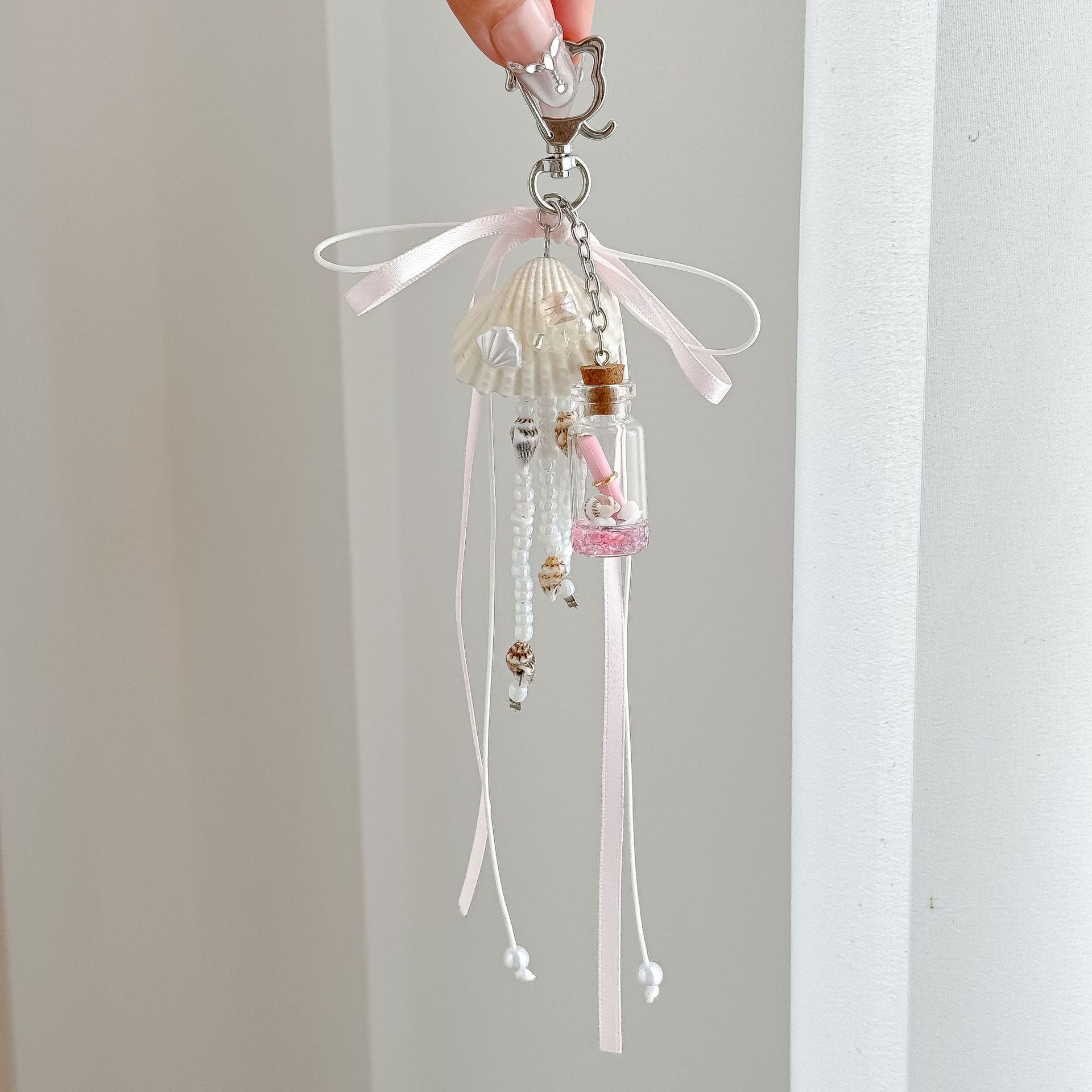 Fresh Drift Bottle Shell Pendant Keychain Bag Charm 6W10BBC383