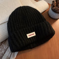 Casual Solid Color Thick Warm Knit Beanie Hat 6W6HAT547
