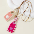 Creative Color Block Beads Bottle Pendant Bag Charm 6W10BBC783