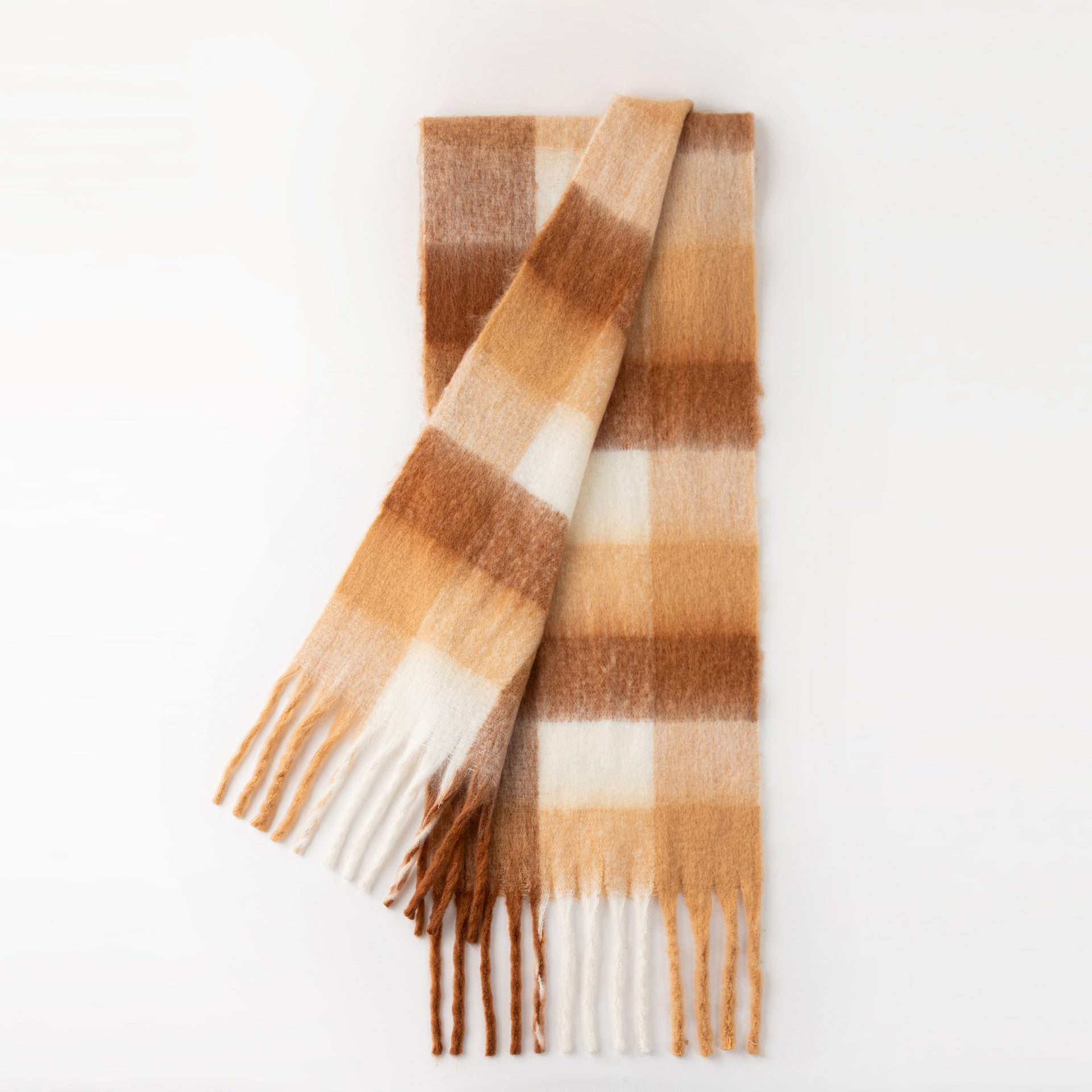 Colorful Plaid Tassel Warm Scarf 6W6NSW275