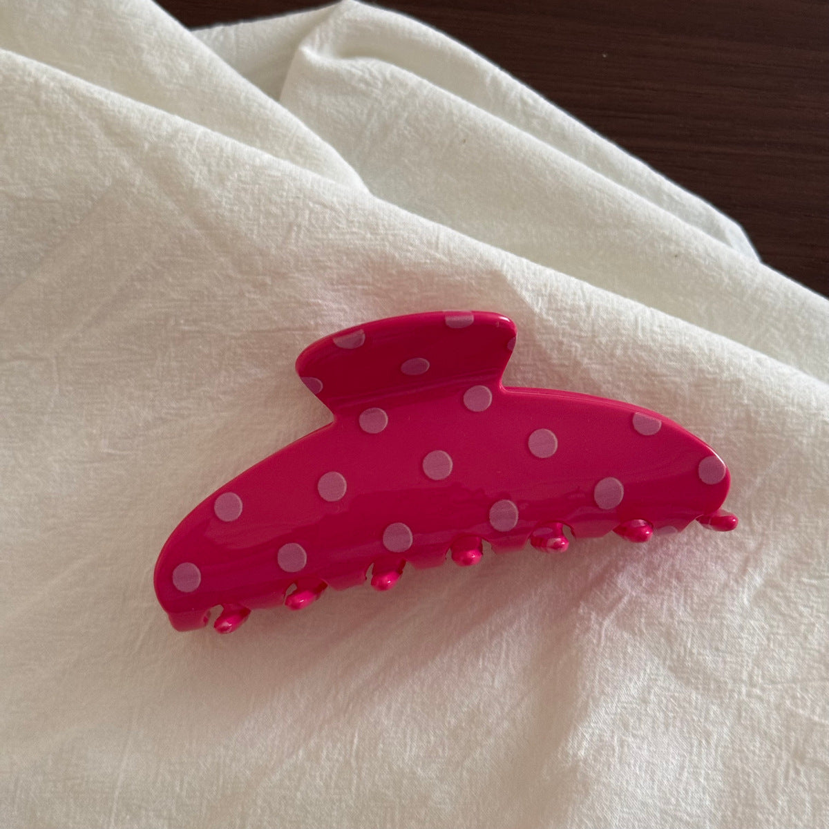 Stylish Polka Dots Large Acetate Hair Claw 8AS6HCP296L