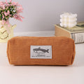 Cute Shark Pattern Lightweight Coduroy Pencil Case 6S10BOB1048