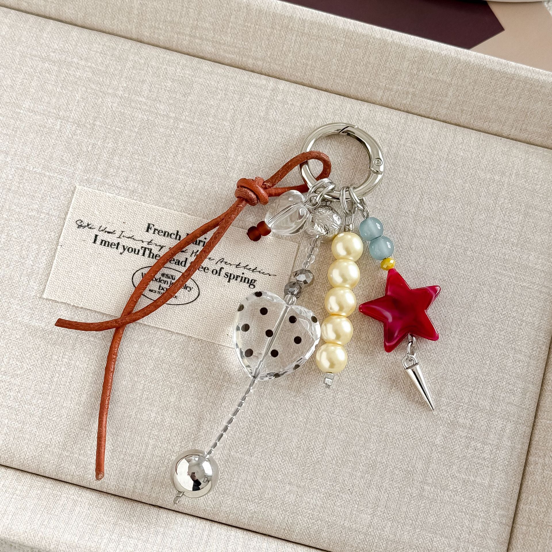Chic Star Handmade Beaded Pendant Keychain Bag Charm 6W10BBC334