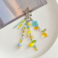 Stylish Beaded Chain Tassel Lemon Bag Charm 6W10BBC381