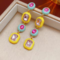 Vintage Pearl Pendant Rhinestone Floral Chain Necklace 6W6JNC979