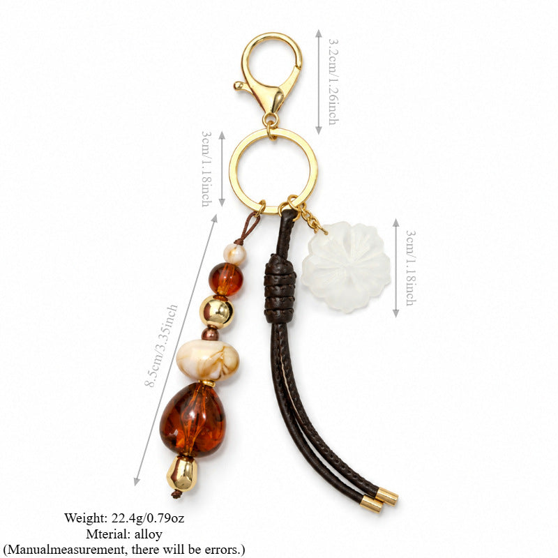 Beaded Rope Braided Boot Pendant Keychain Bag Charm 6W10BBC344