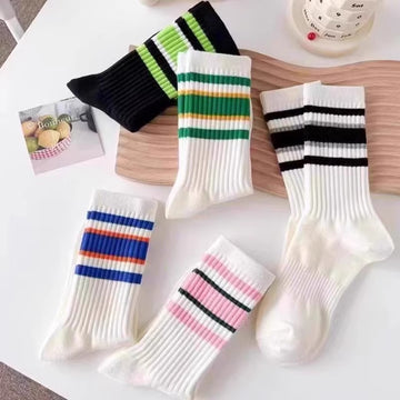 Striped Color Block Caual Socks DP25A429