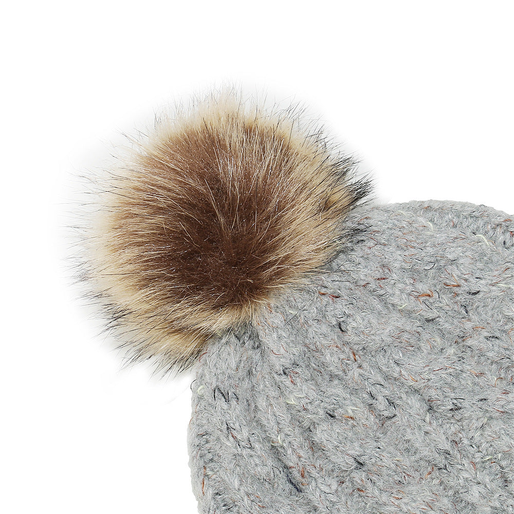Cute Plush Pom-Pom Warm Knit Beanie Hat 6W6HAT633