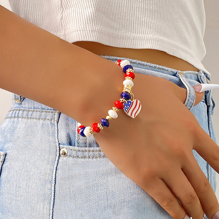 Gold Plated Irregular Beaded Chain Bracelets Set 8ZA6JBR135T