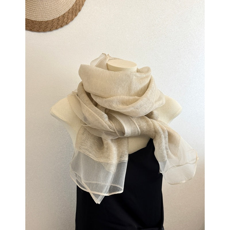 Trendy Solid Color Breathable Long Shawl Scarf 6W6NSC221
