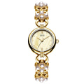 Elegant Pearl Gold Analog Quartz Bnagle Watch MK2SSAS6W6JWA01