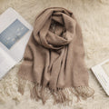 Solid Color Fringe Scarf - DippedShop Wholesale - #7043