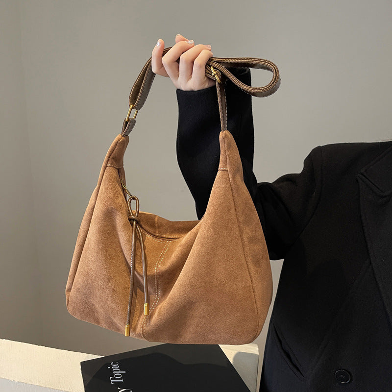Fashion Large Capacity Suede Shoulder Bag 6W10BBG1400