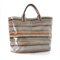 Vintage Straw Woven Waterproof PVC Tote Bag MK2BLW6W10BBG553