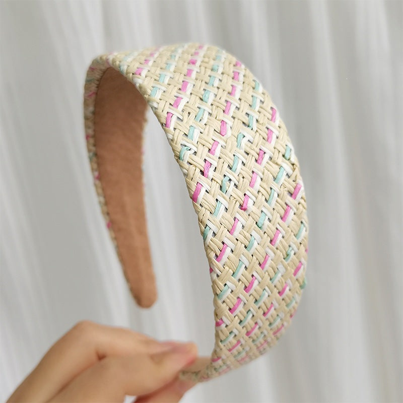 Stylish Color Block Woven Wide Headband MK2SPM6W6HBD04