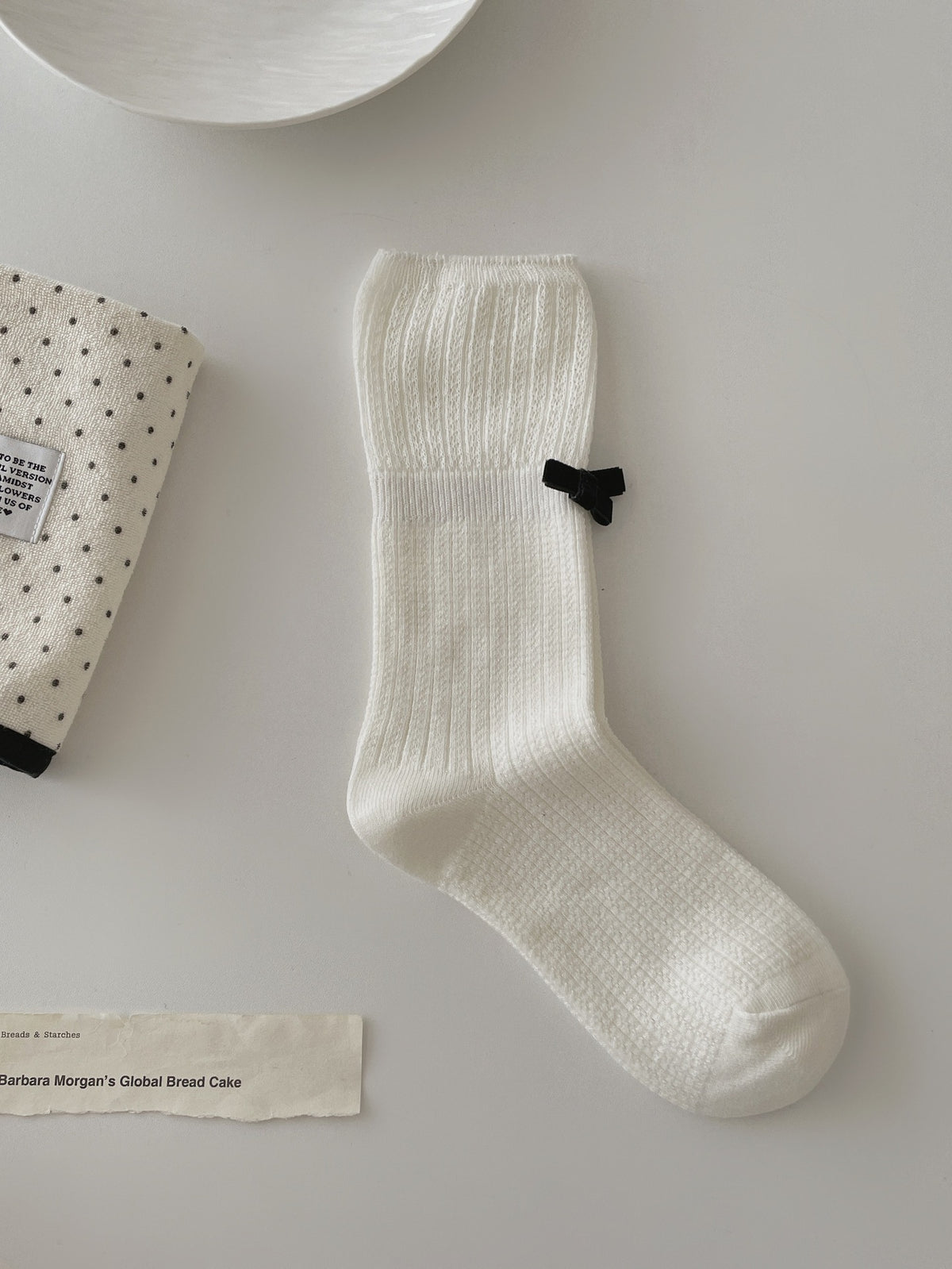 Bowknot Cotton Crew Socks - DippedShop Wholesale - #7427