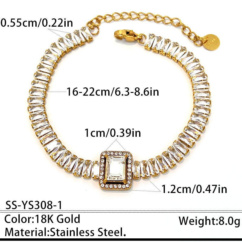 Fashion Gold Plated Cubic Zirc - DippedShop Wholesale - #1571