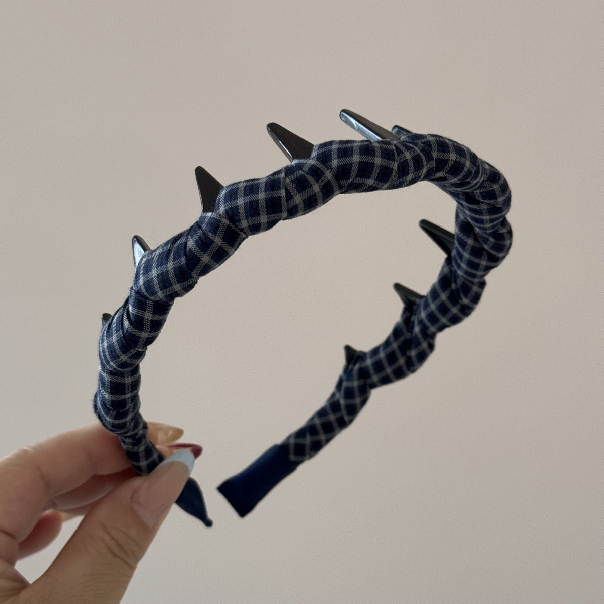 Vintage Plaid Print Weave Non-slip Headband 6W6HBD404