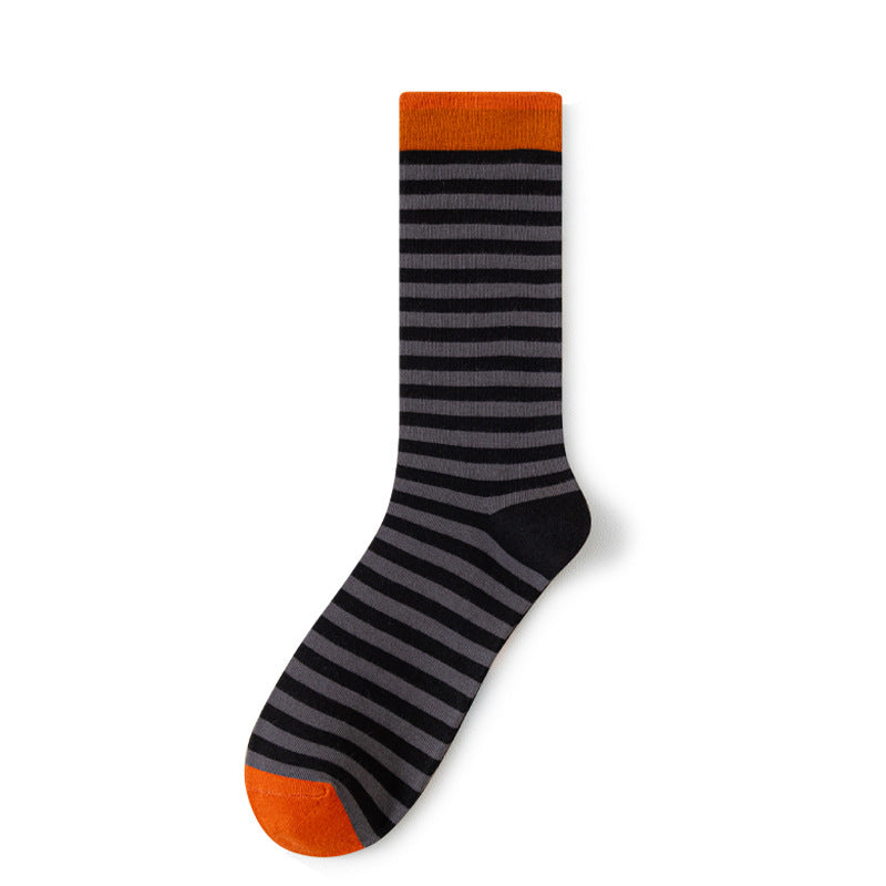Classic Colorful Striped Mid Calf Socks 6W8FSO775
