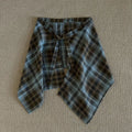 Fashion Plaid Half Skirt Tie Waist Hip Scarf 6W1SL43