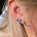 Stylish Cross Rhinestones Hoop Earrings 6W6JER580