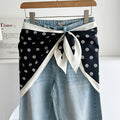 Minimalist Striped Cashew Waist Belt Silk Scarf MK2BLW6W6NSI70