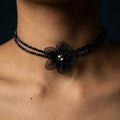 Crystal Flower Charm Beaded Necklace - DippedShop Wholesale - #3443