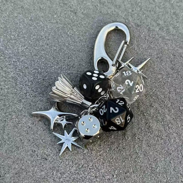 Simple Dice Star Braided Keychain Bag Charm DP25C783