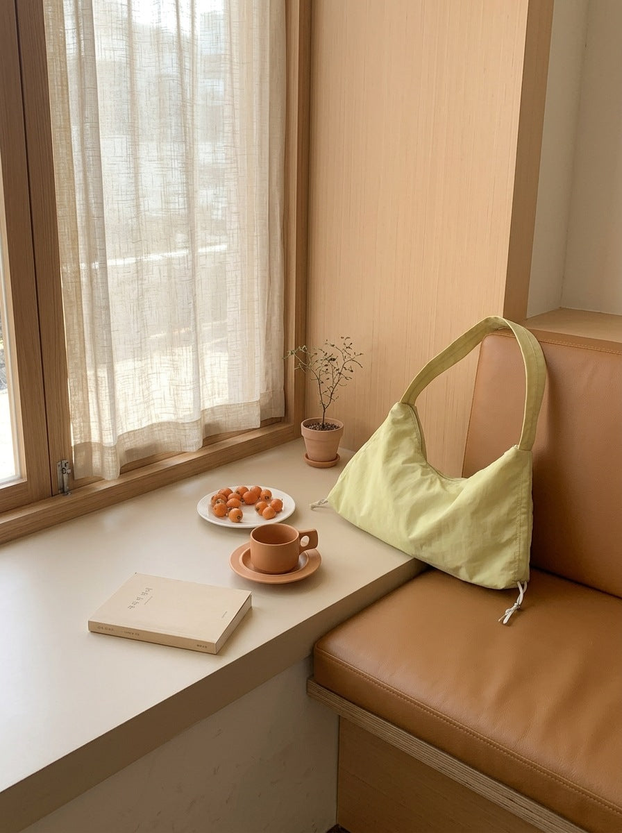 Casual Solid Color Nylon Shoulder Bag 6W10BBG1362