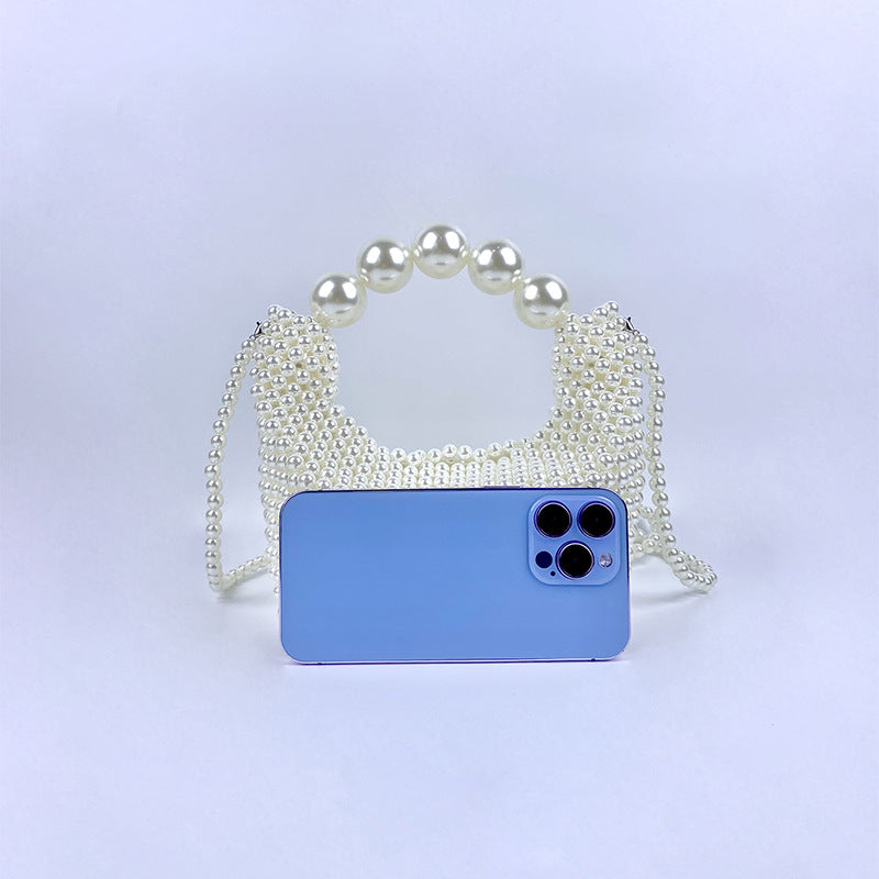Handmade Pearl Beaded Evening Purse - DippedShop Wholesale - #8227
