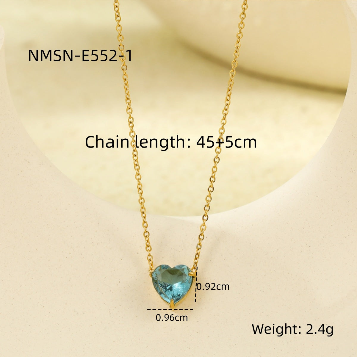 Cubic Zirconia Heart Pendant Choker Necklace 6W6JNC392L