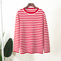 Round Collar Stripe Sweater - DippedShop Wholesale - #3827