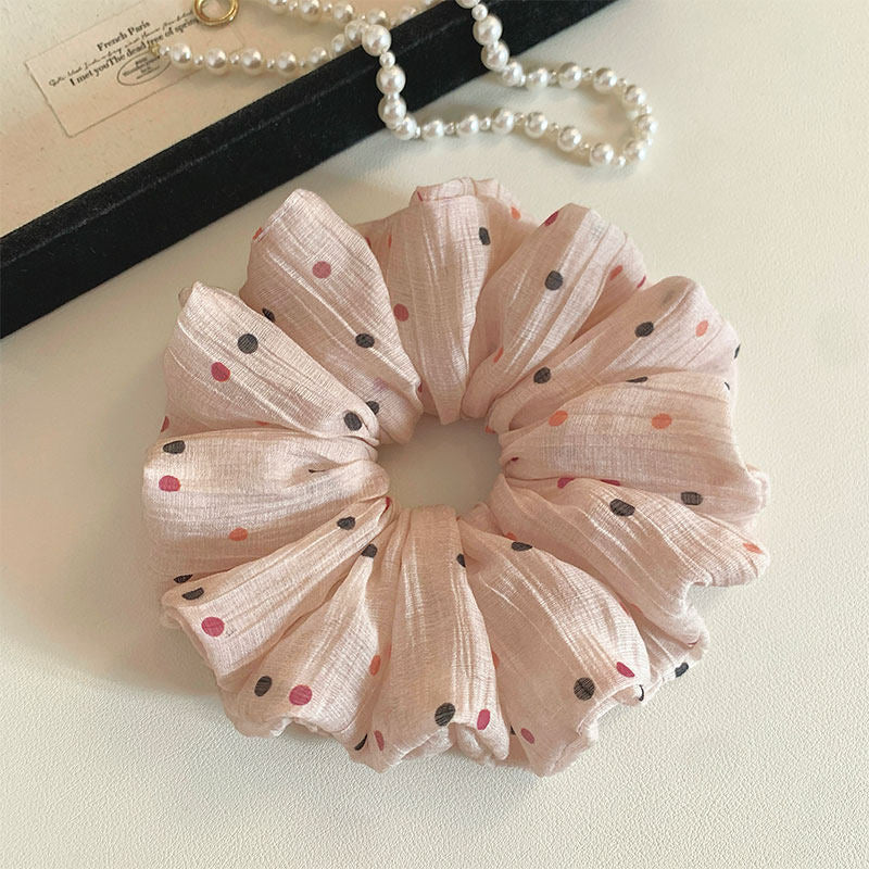 Pink Polka Dot Scrunchie - DippedShop Wholesale - #1587