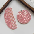 Mini Half-Moon Marble Acetate Hair Combs MK2PPM6CT5CB43