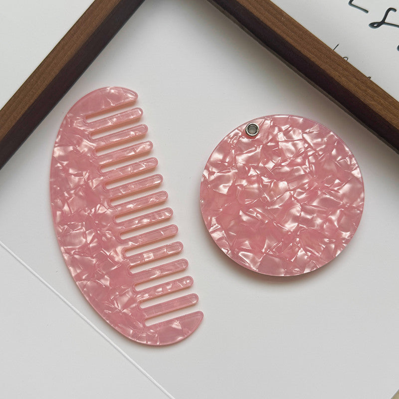 Mini Half-Moon Marble Acetate Hair Combs MK2PPM6CT5CB43