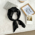 Minimalist Striped Print Magnetic Buckle Silk Scarf MK2BLW6W6NSI76