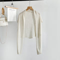 Solid Color Linen Shoulder Wrap Knit Shawl 6W6NSC125