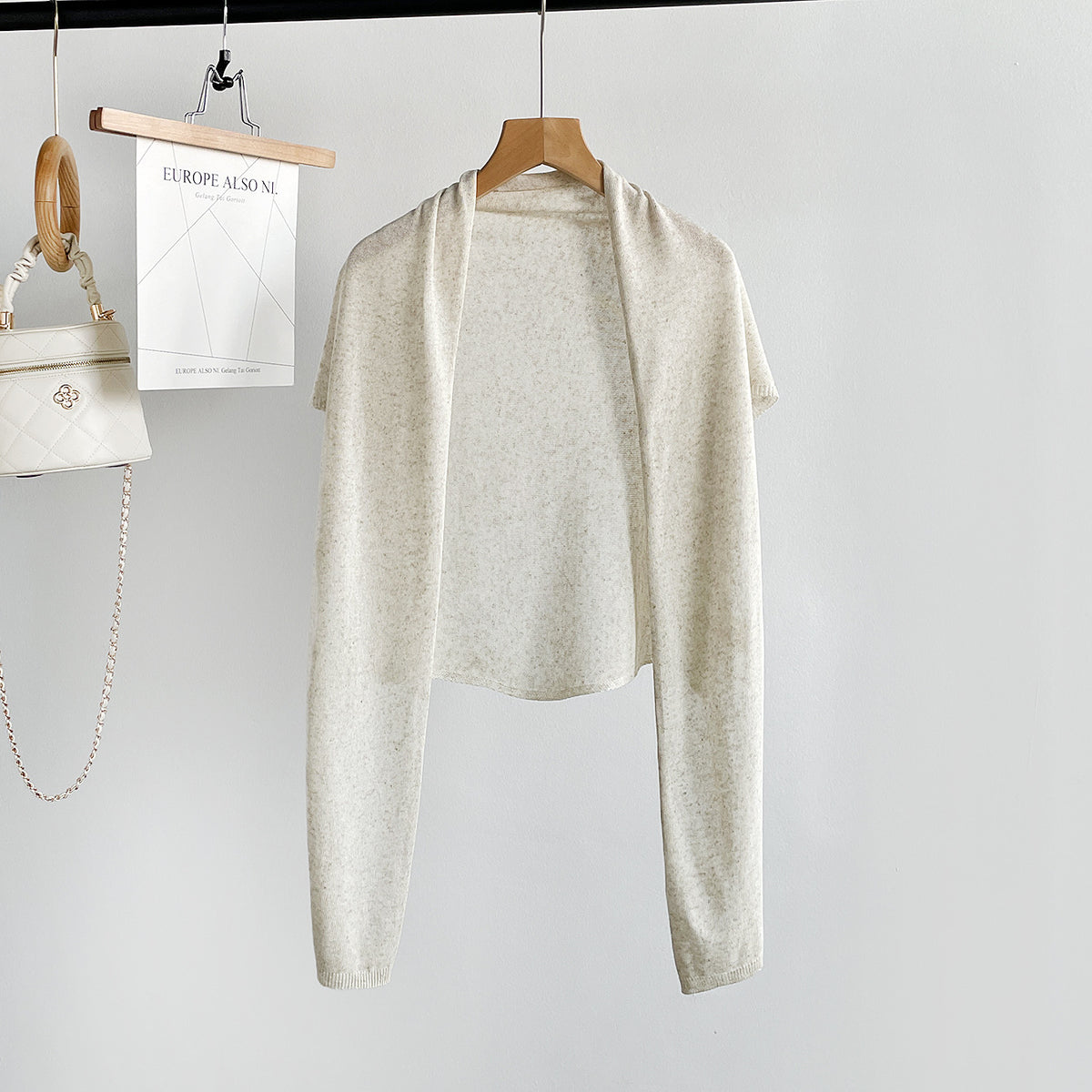 Solid Color Linen Shoulder Wrap Knit Shawl 6W6NSC125