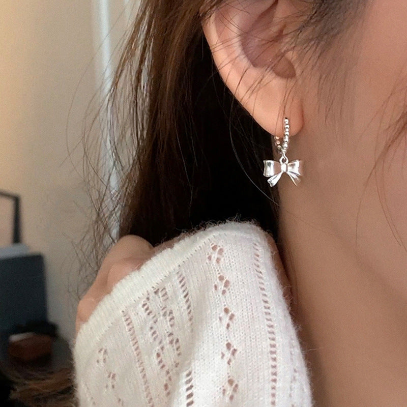 Bow Knot Huggie Earrings - DippedShop Wholesale - #4643