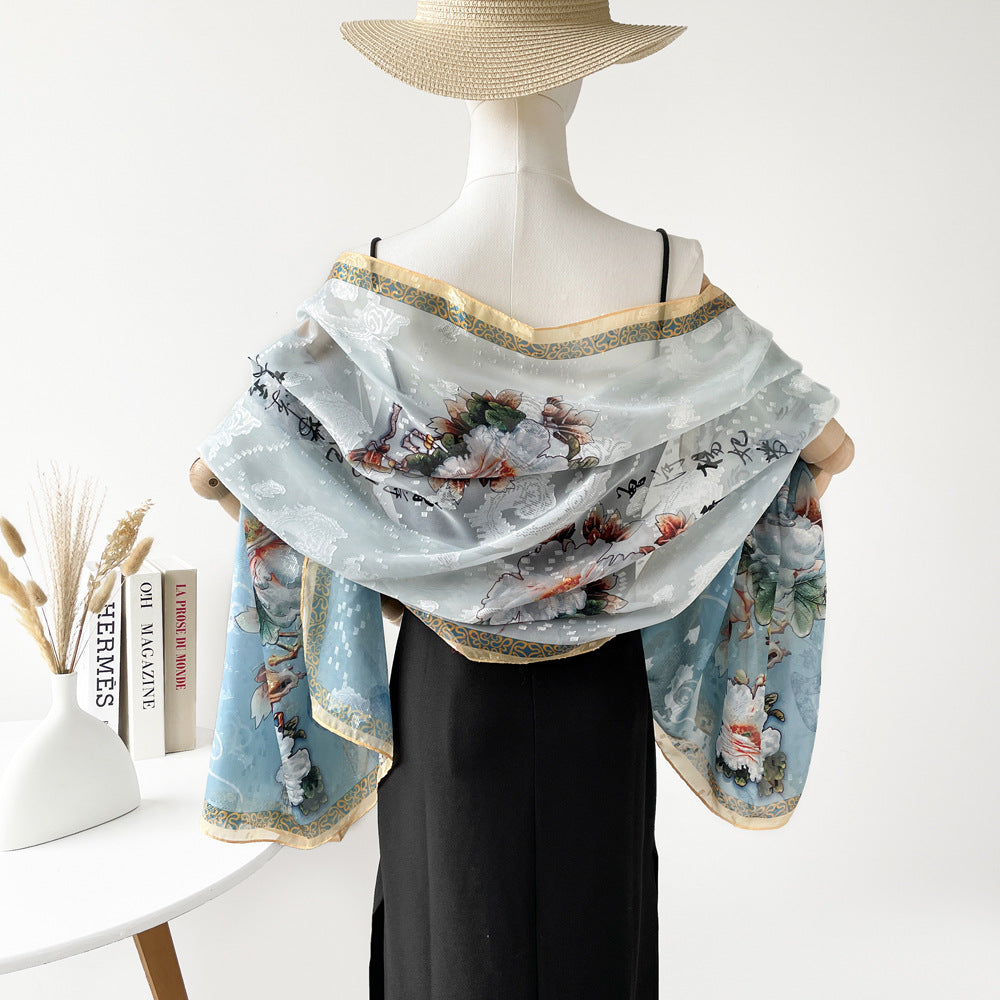 Floral Burnout Shawl - DippedShop Wholesale - #3091