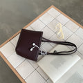 Trendy PU Solid Color Bucket Tote Bag 6W10BBG1889