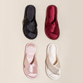 Solid Satin Slide Slippers - DippedShop Wholesale - #8643