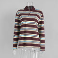 Vintage Striped Polo Shirt - DippedShop Wholesale - #9171